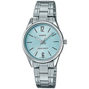 Relógio Casio feminino prateado collection LTP-V005D-2BUDF