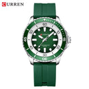 CURREN Relógio Masculino Marca Original Ponteiro Luminoso Pulseira De Silicone Moda Casual Negócios Esportes Quartzo