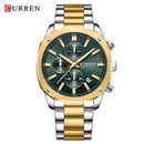 CURREN Relógio Masculino Nova Marca Original Moda Pulseira De Aço Inoxidável Cronógrafo Mãos Luminosas Negócios Casual