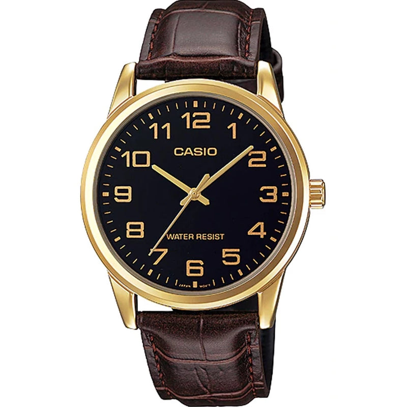 Relógio casio masculino collection couro